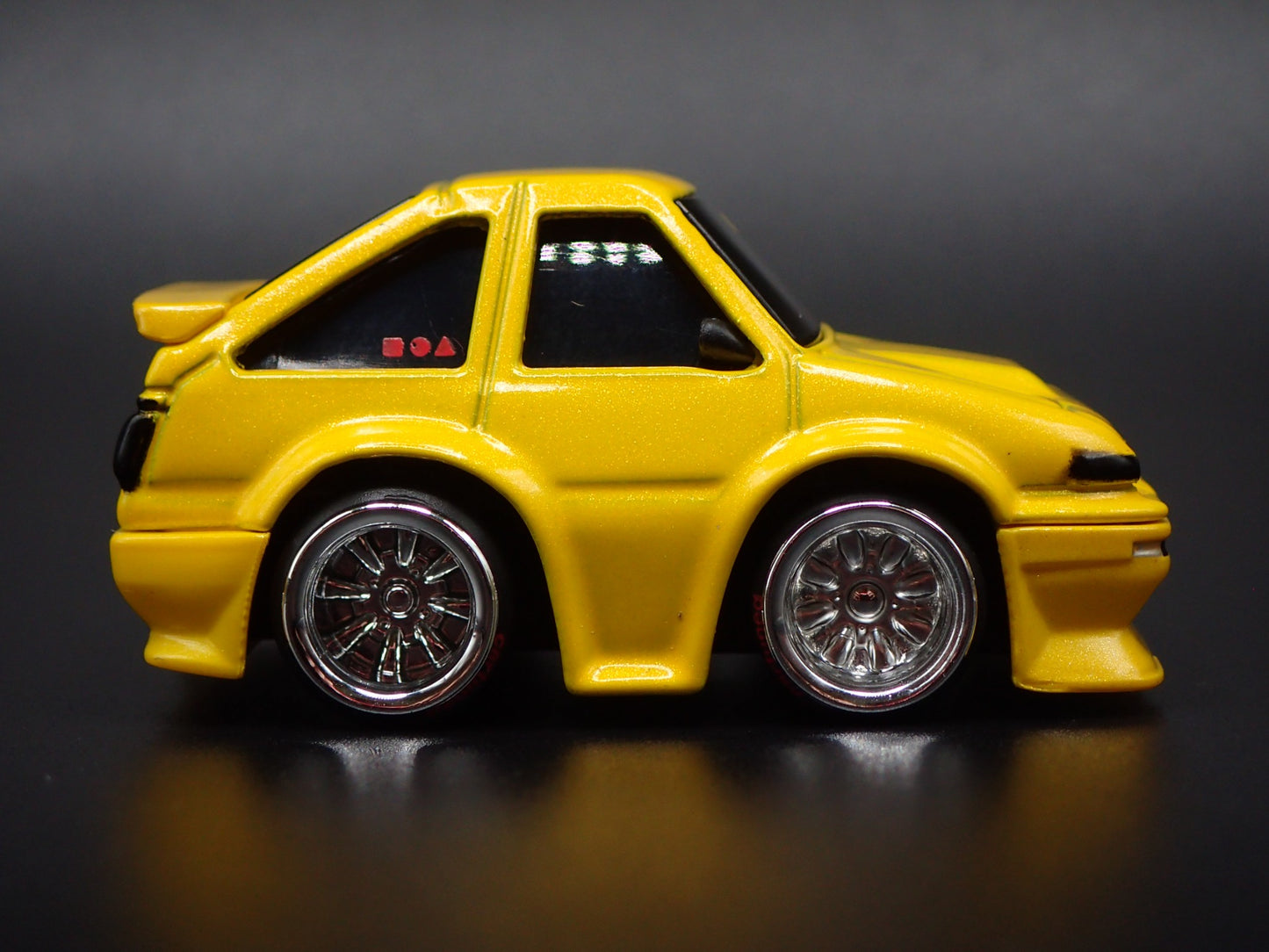 1983-1987 TOYOTA SPRINTER AE86 TUNED JDM YELLOW 1/64 SCALE DIECAST MODEL CAR
