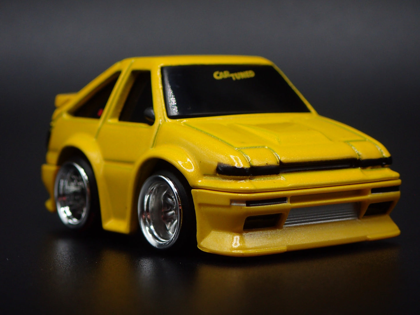 1983-1987 TOYOTA SPRINTER AE86 TUNED JDM YELLOW 1/64 SCALE DIECAST MODEL CAR