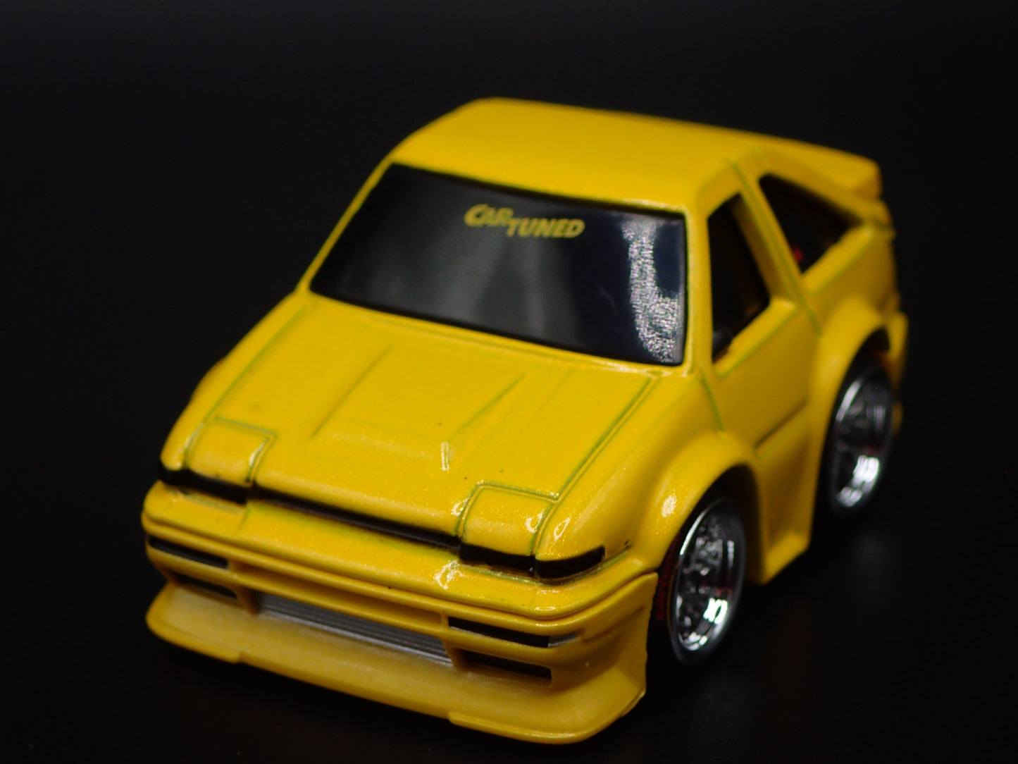 1983-1987 TOYOTA SPRINTER AE86 TUNED JDM YELLOW 1/64 SCALE DIECAST MODEL CAR