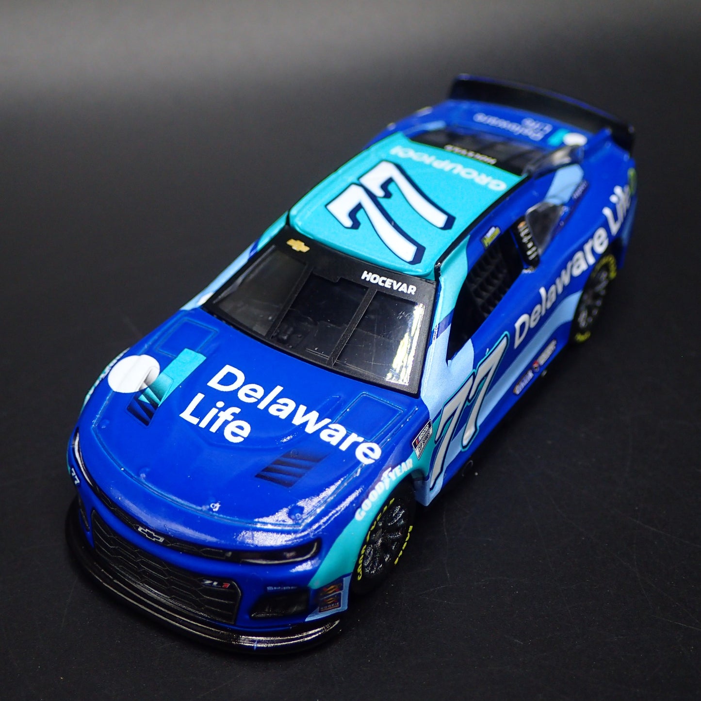 2024 24 CHEVY CAMARO ZL1 77 CARSON HOCEVAR DELAWARE LIFE NASCAR 1:64 DIECAST CAR