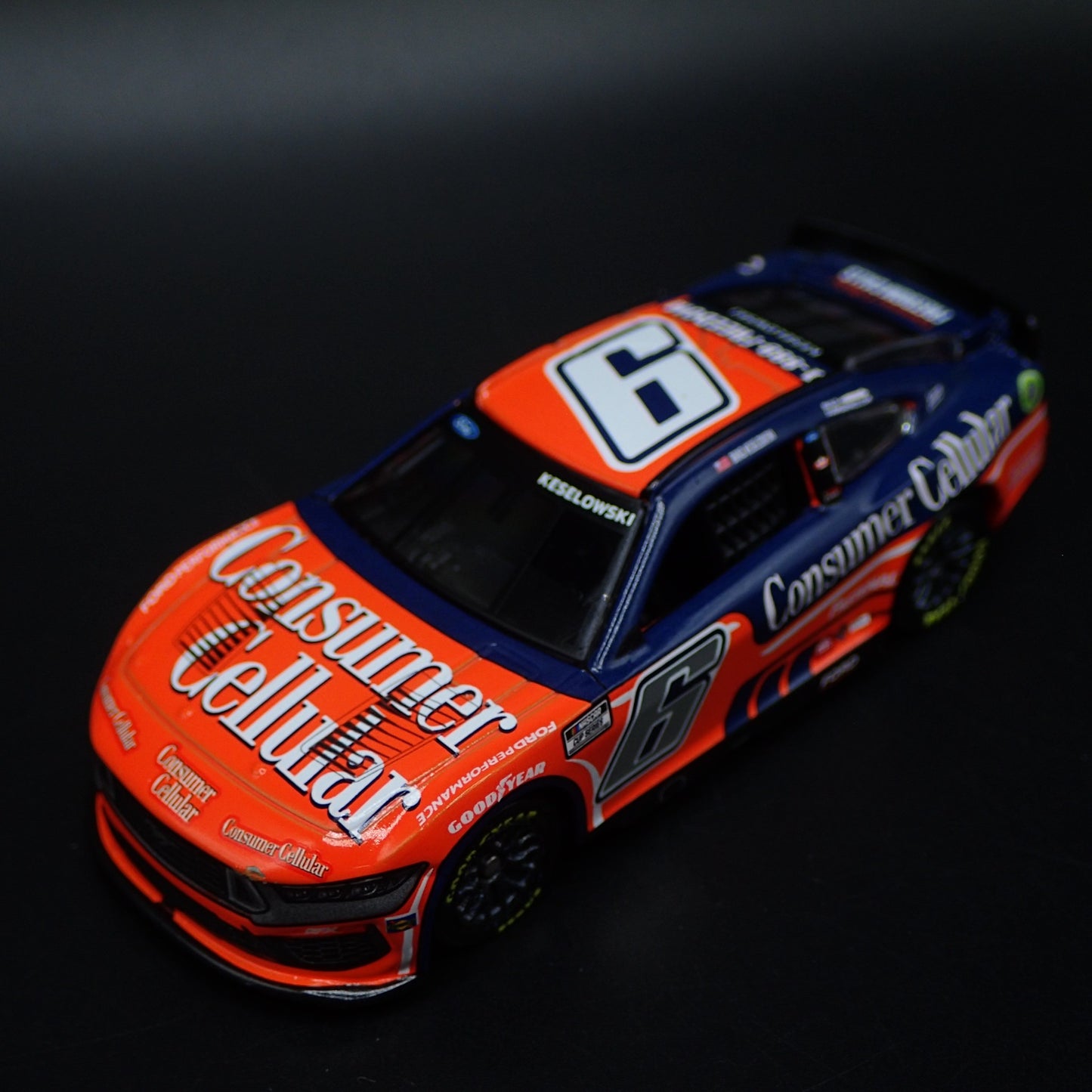 2024 24 FORD MUSTANG 6 BRAD KESELOWSKI CONSUMER CELLULAR NASCAR 1:64 DIECAST CAR