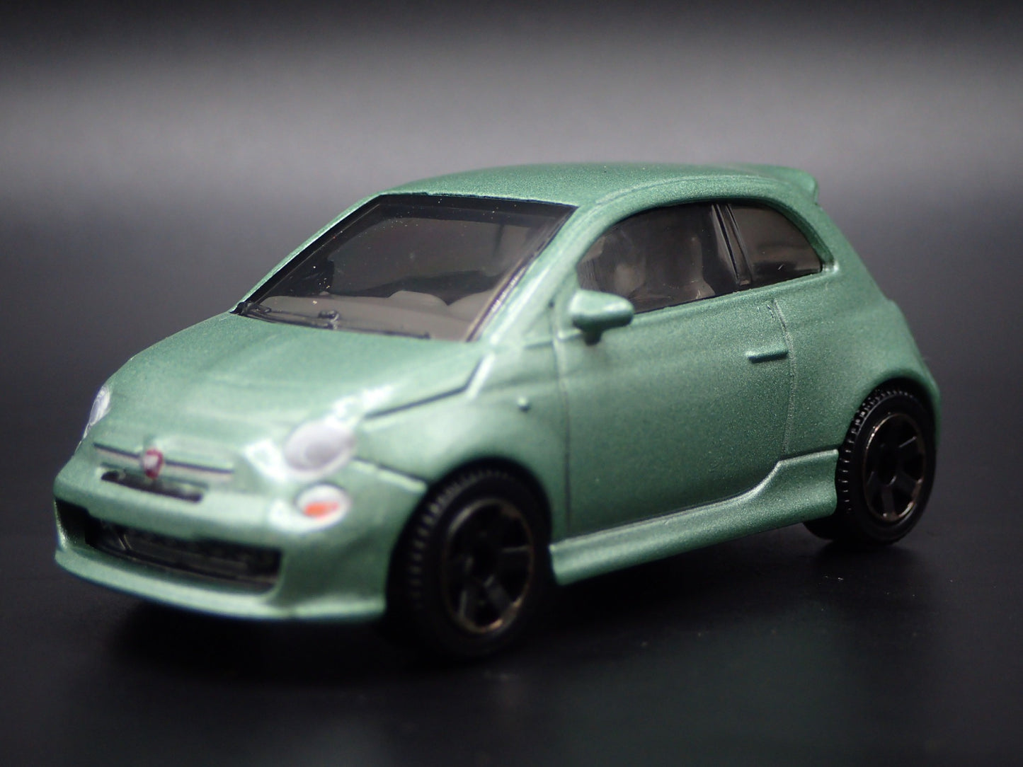 2007-2025 FIAT 500 TURBO GREEN 1/64 SCALE COLLECTIBLE DIORAMA DIECAST MODEL CAR