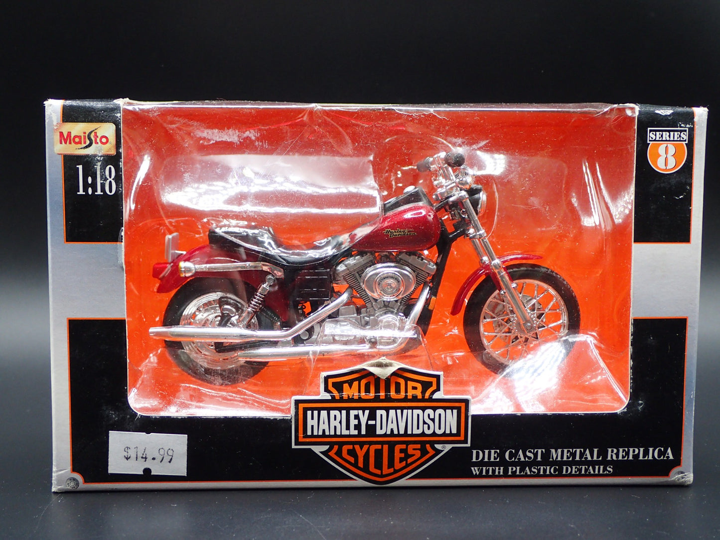 2000 00 FXDX DYNA SUPER GLIDE SPORT HARLEY DAVIDSON MOTORCYCLE MAISTO 8 1/18