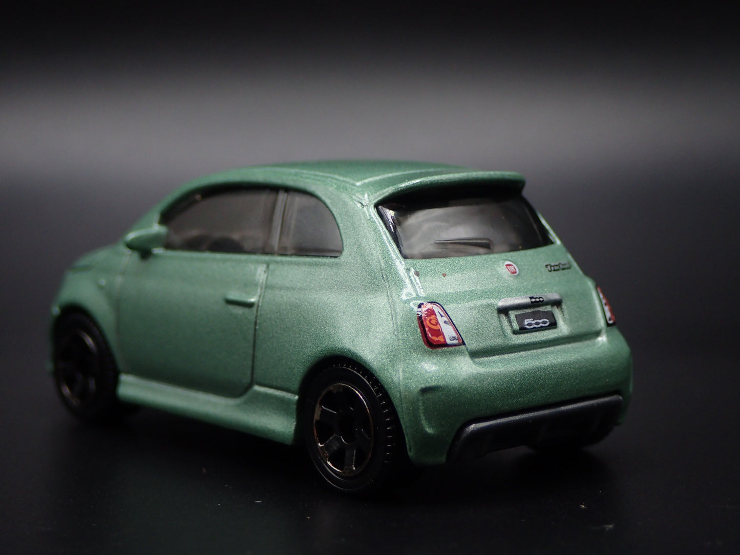 2007-2025 FIAT 500 TURBO GREEN 1/64 SCALE COLLECTIBLE DIORAMA DIECAST MODEL CAR