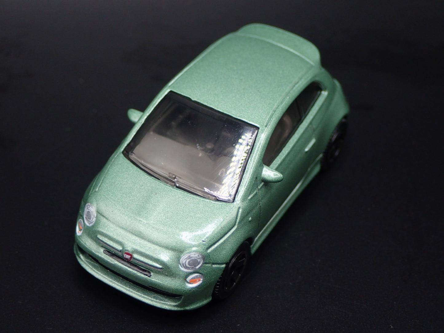 2007-2025 FIAT 500 TURBO GREEN 1/64 SCALE COLLECTIBLE DIORAMA DIECAST MODEL CAR