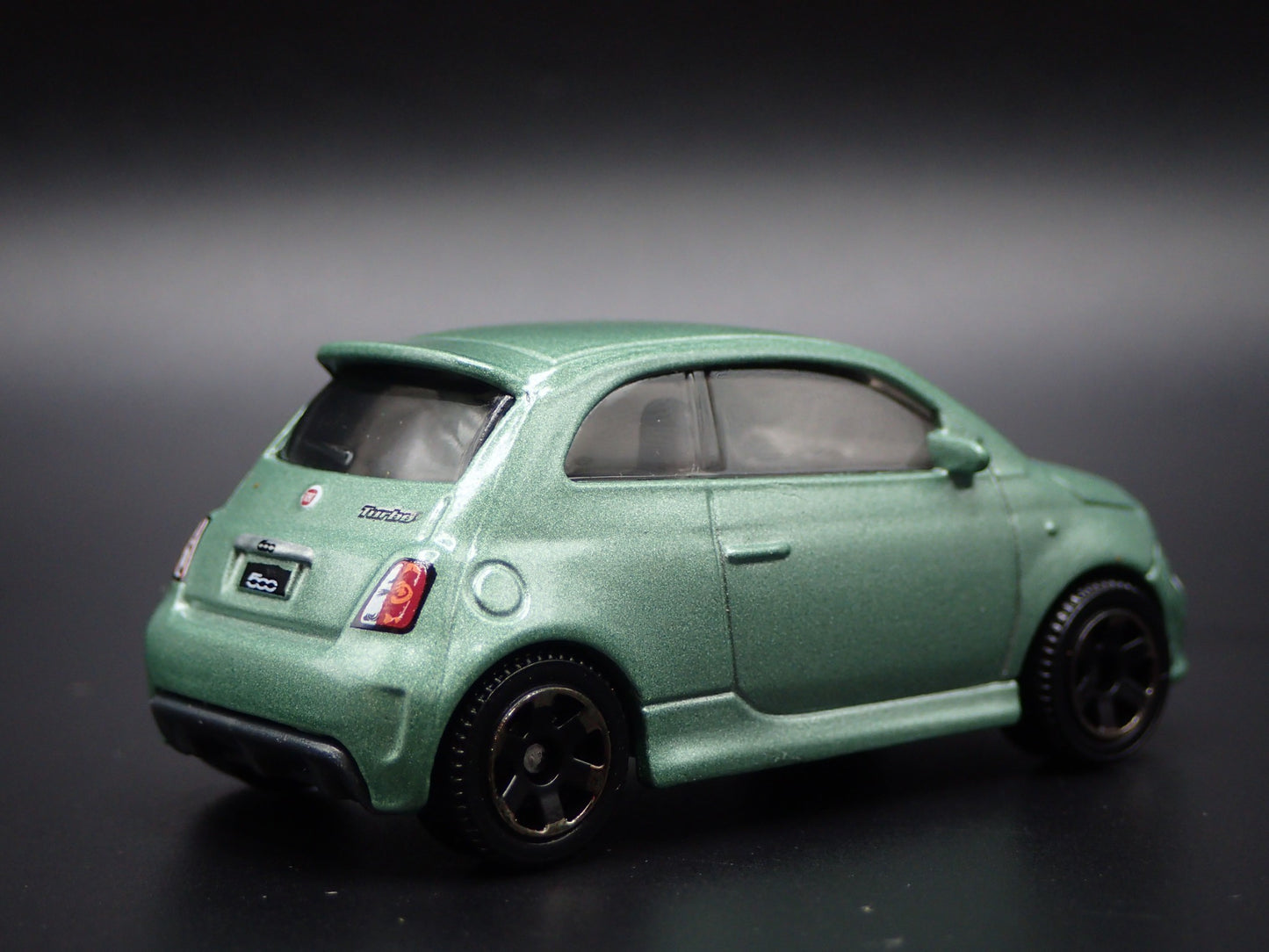 2007-2025 FIAT 500 TURBO GREEN 1/64 SCALE COLLECTIBLE DIORAMA DIECAST MODEL CAR