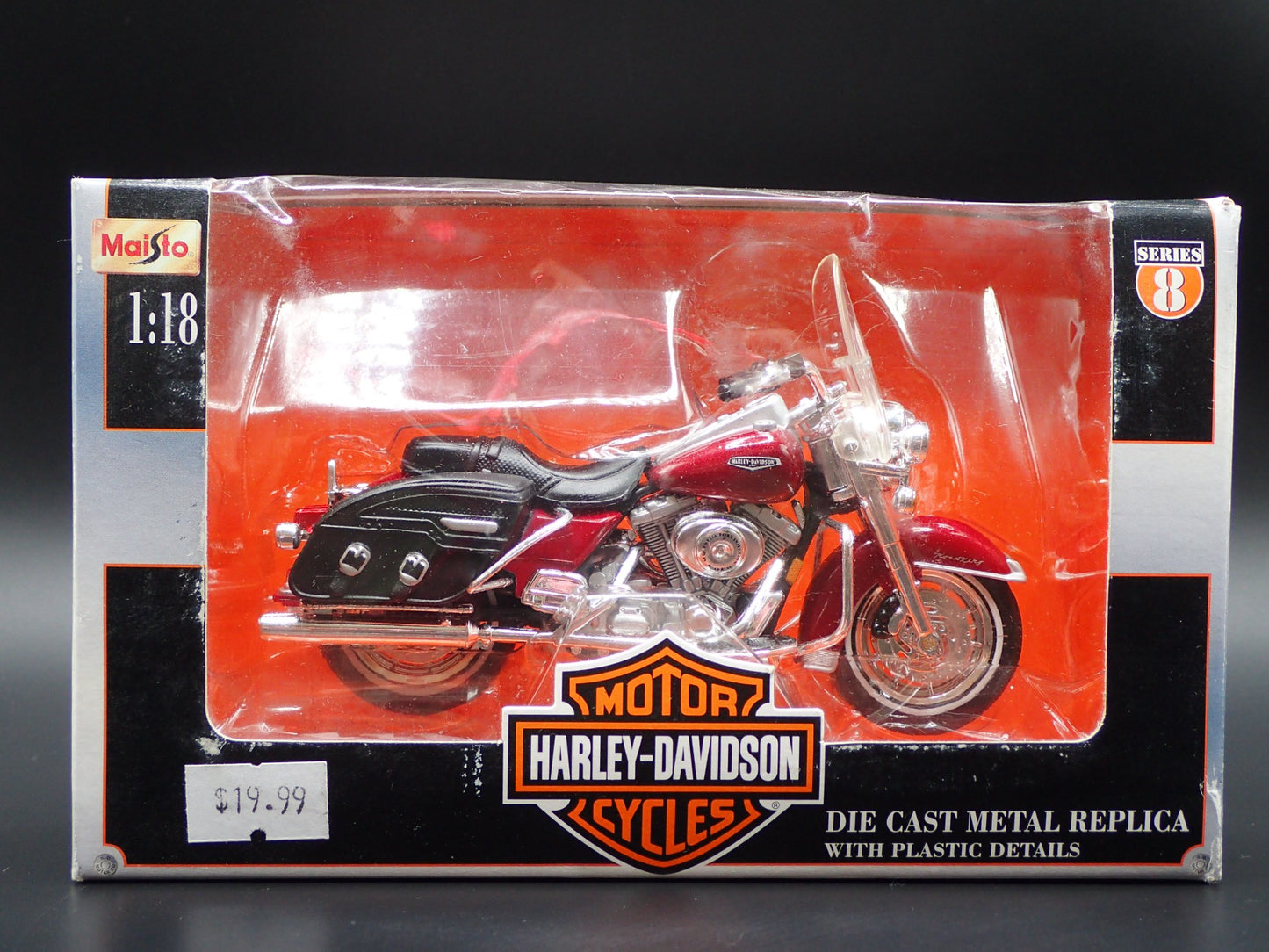 2000 FLHRC ROAD KING HARLEY DAVIDSON MOTORCYCLE MAISTO SERIES 8 1:18 MODEL BIKE