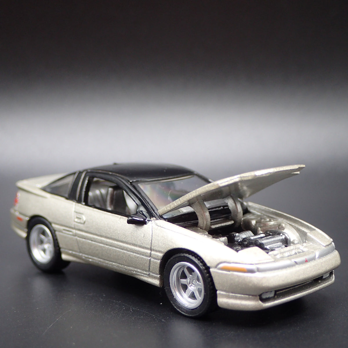 1990-1994 MITSUBISHI ECLIPSE GSX 1:64 SCALE DISPLAY DIORAMA DIECAST MODEL CAR-Burning Rubber Toy Company