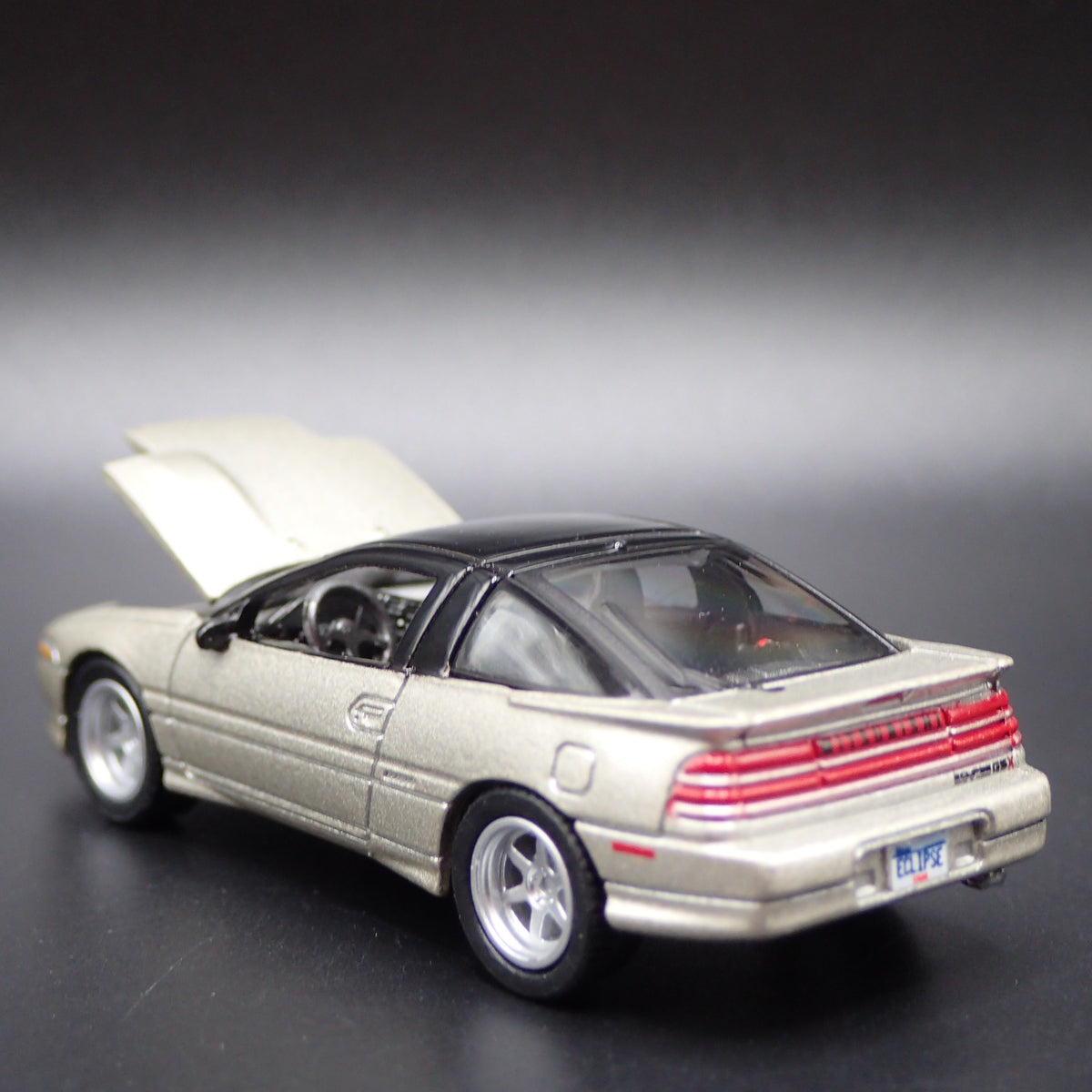 1990-1994 MITSUBISHI ECLIPSE GSX 1:64 SCALE DISPLAY DIORAMA DIECAST MODEL CAR-Burning Rubber Toy Company