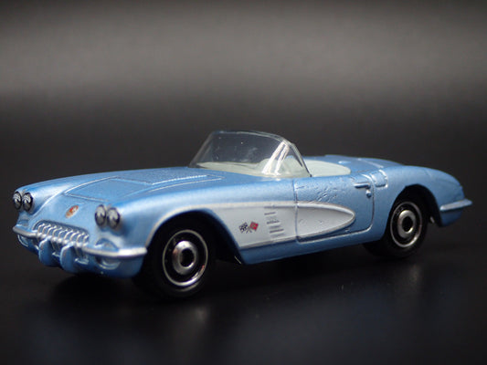 1958 58 CHEVY CHEVROLET CORVETTE CONVERTIBLE BLUE 1:64 SCALE DIECAST MODEL CAR