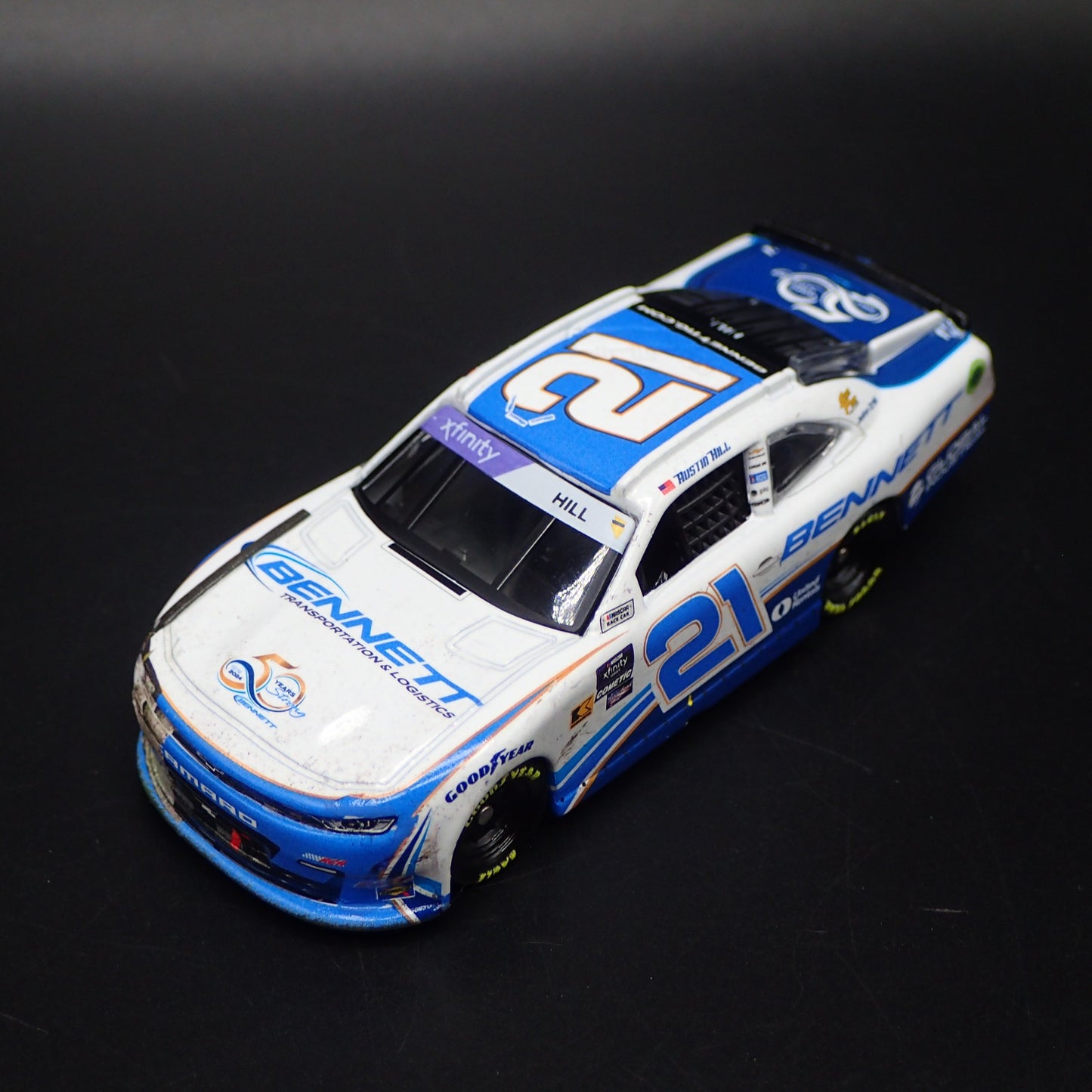 2024 24 CHEVY CAMARO 21 AUSTIN HILL BENNETT TRANS NASCAR 1:64 DIECAST MODEL CAR