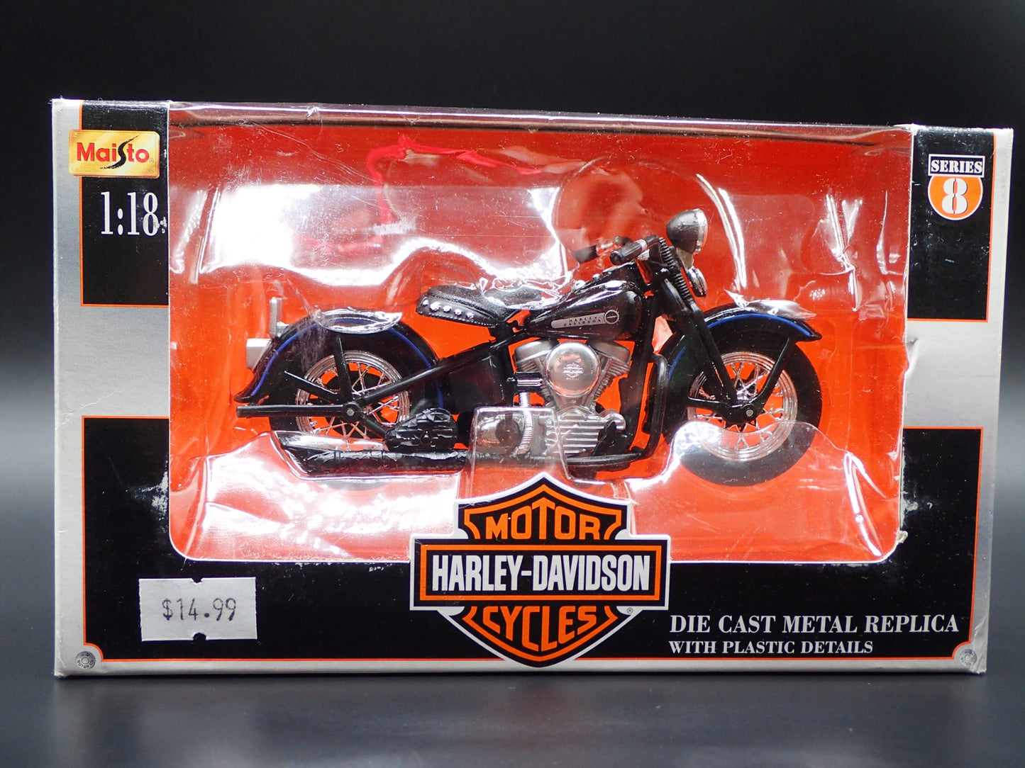 1948 48 FL PANHEAD HARLEY DAVIDSON MOTORCYCLE H-D 1:18 DIECAST MODEL SERIES 8