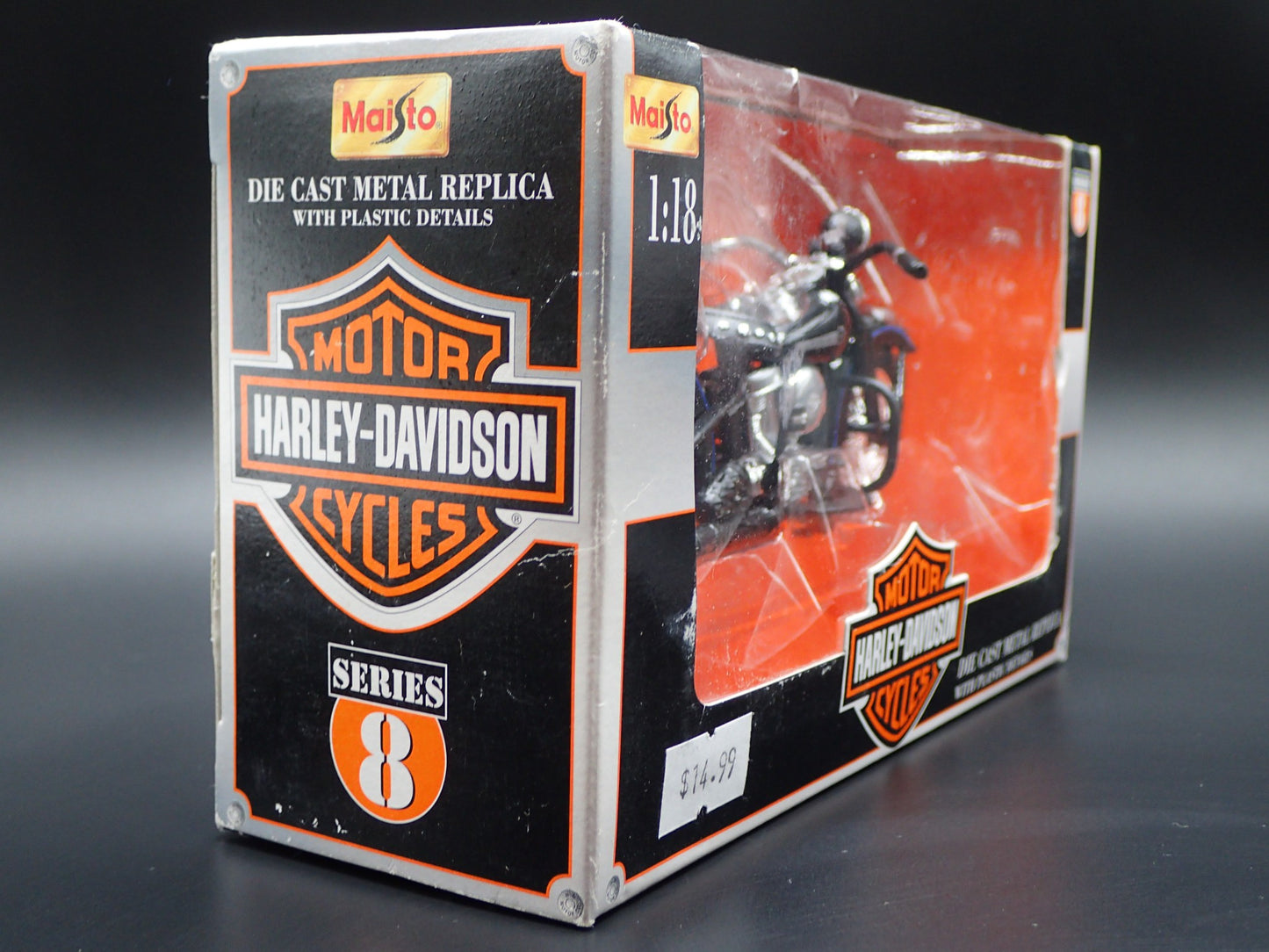 1948 48 FL PANHEAD HARLEY DAVIDSON MOTORCYCLE H-D 1:18 DIECAST MODEL SERIES 8