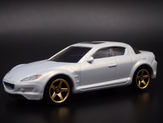 2003-2012 MAZDA RX8 JDM WHITE 1:64 SCALE COLLECTIBLE DIORAMA DIECAST MODEL CAR