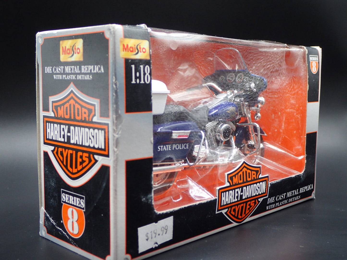 MICHIGAN STATE TROOPER HARLEY DAVIDSON MAISTO 1/18 MOTORCYCLE MODEL SERIES 8