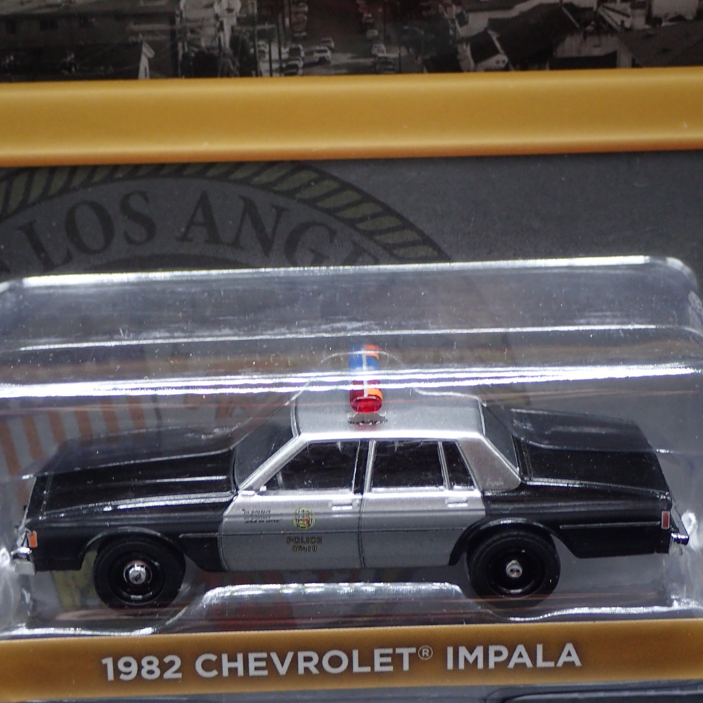 2024 GREENLIGHT RAW GREEN MACHINE CHASE 1982 CHEVROLET IMPALA LAPD HOBBY EXCL