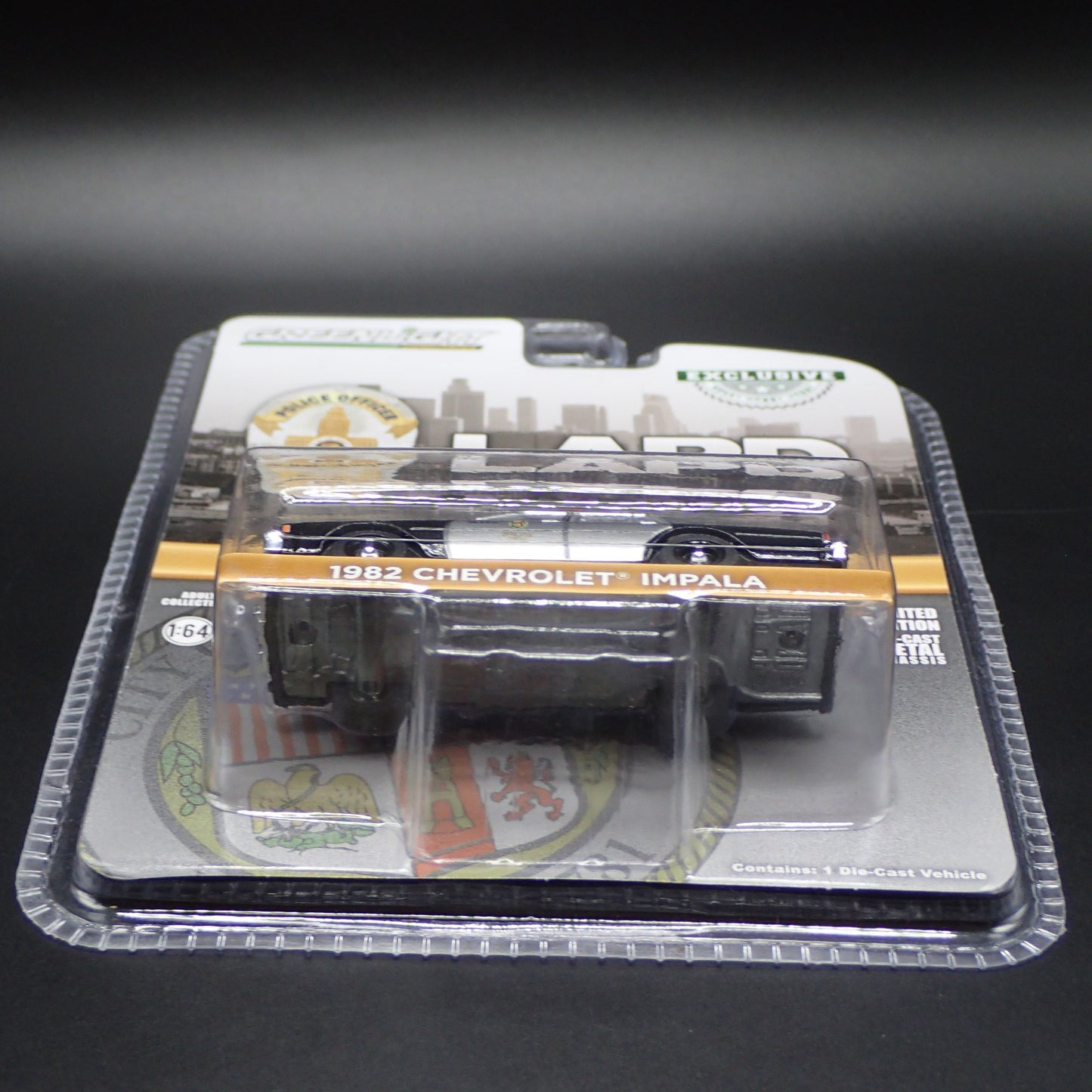 2024 GREENLIGHT RAW GREEN MACHINE CHASE 1982 CHEVROLET IMPALA LAPD HOBBY EXCL