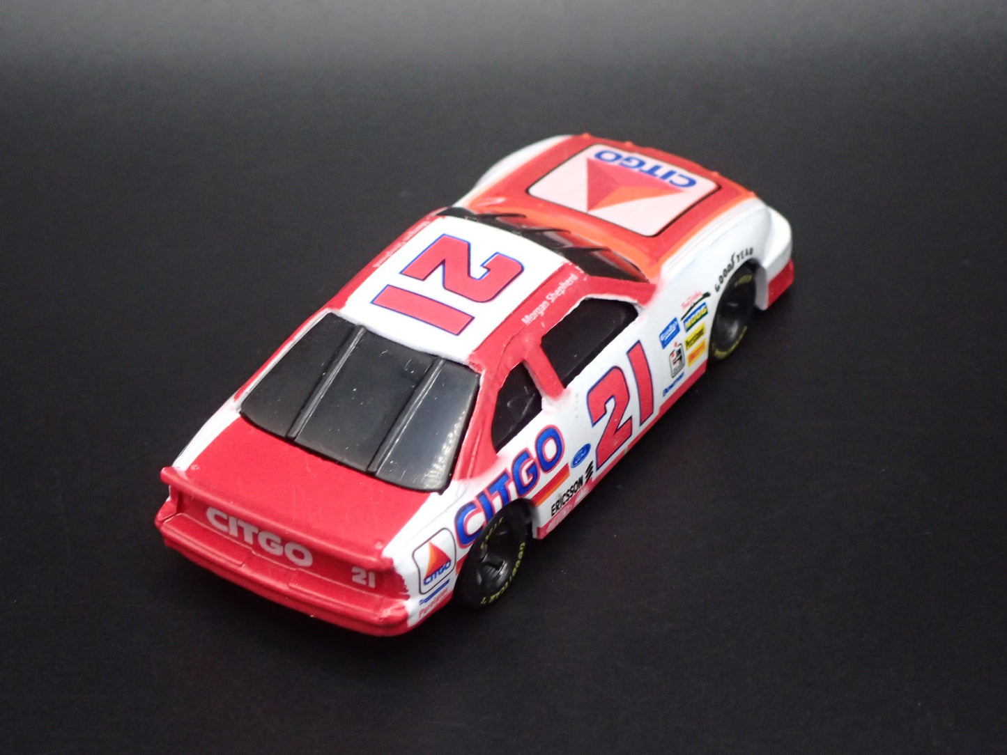1993 93 FORD THUNDERBIRD 21 MORGAN SHEPHERD NASCAR 1/64 SCALE DIECAST MODEL CAR