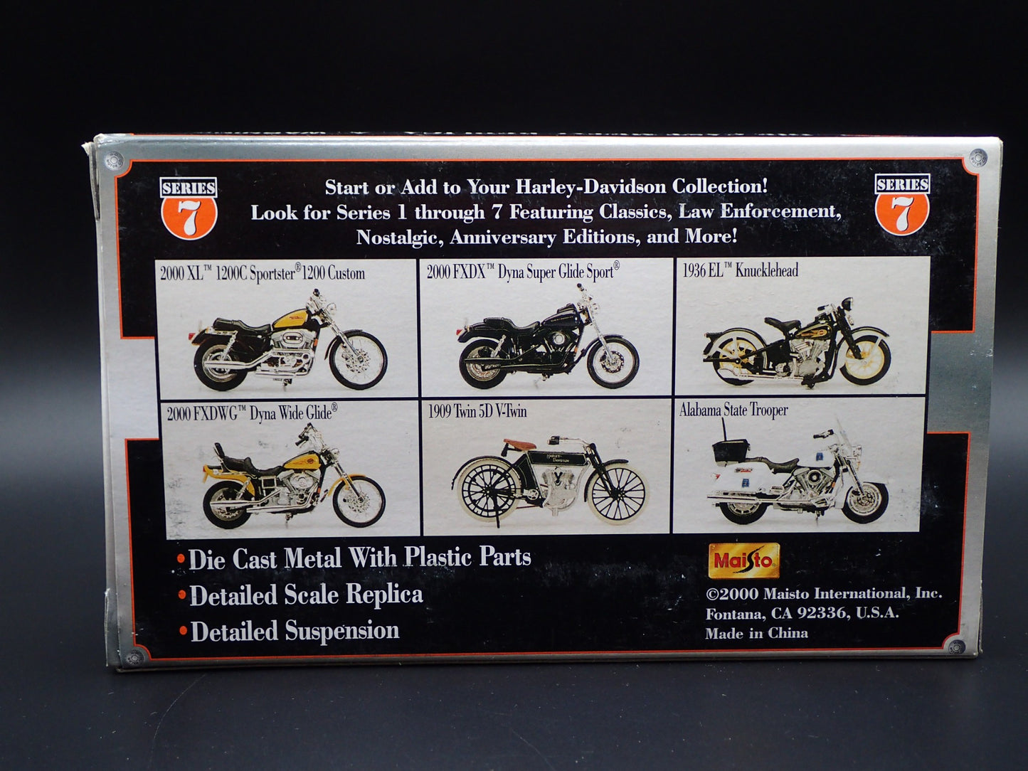 2000 00 FXDWG DYNA WIDE GLIDE HARLEY DAVIDSON MOTORCYCLE MAISTO SERIES 07 1/18