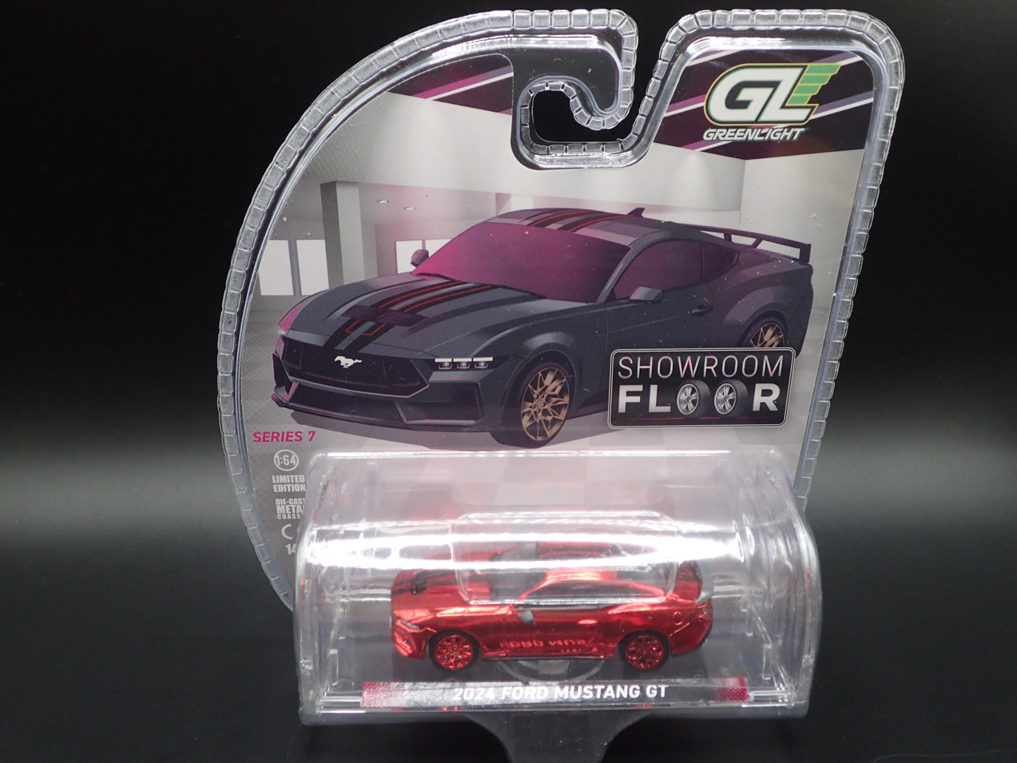 2025 GREENLIGHT TARGET RED CHASE MACHINE 2024 FORD MUSTANG GT SHOWROOM FLOOR 7