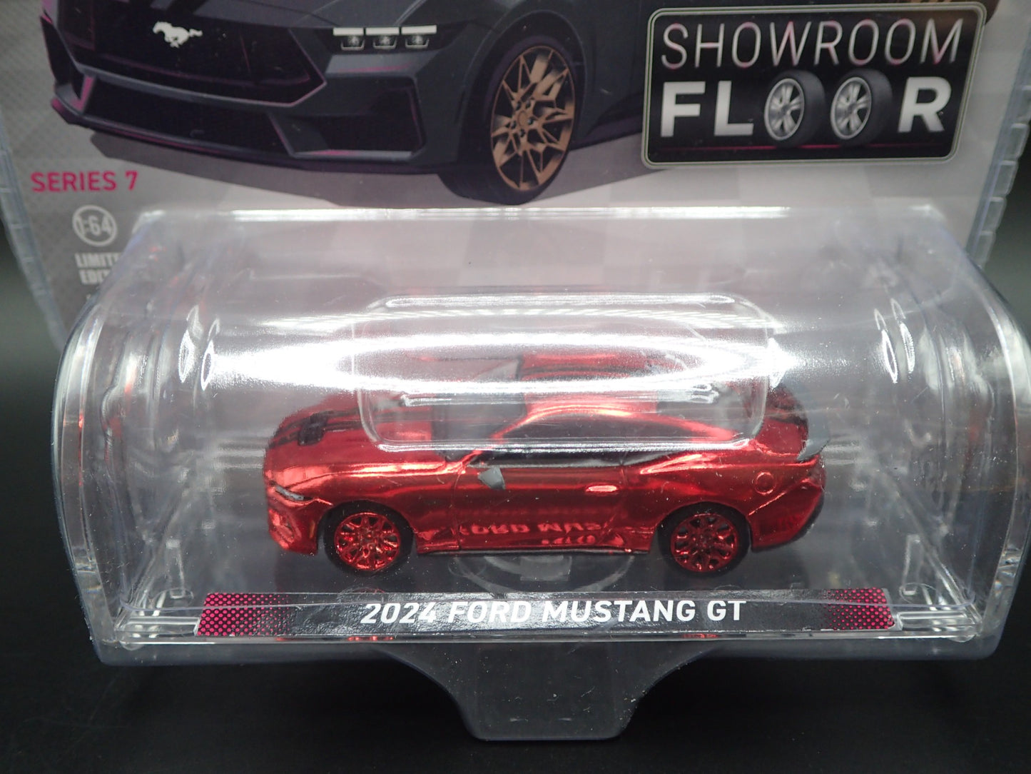 2025 GREENLIGHT TARGET RED CHASE MACHINE 2024 FORD MUSTANG GT SHOWROOM FLOOR 7