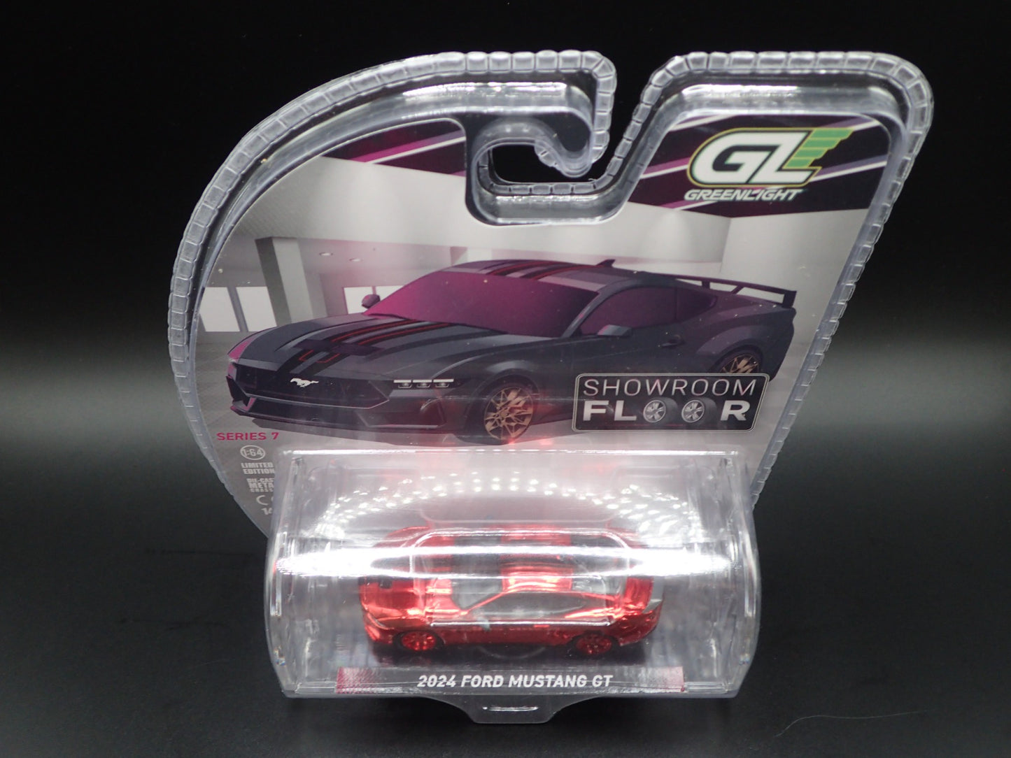 2025 GREENLIGHT TARGET RED CHASE MACHINE 2024 FORD MUSTANG GT SHOWROOM FLOOR 7
