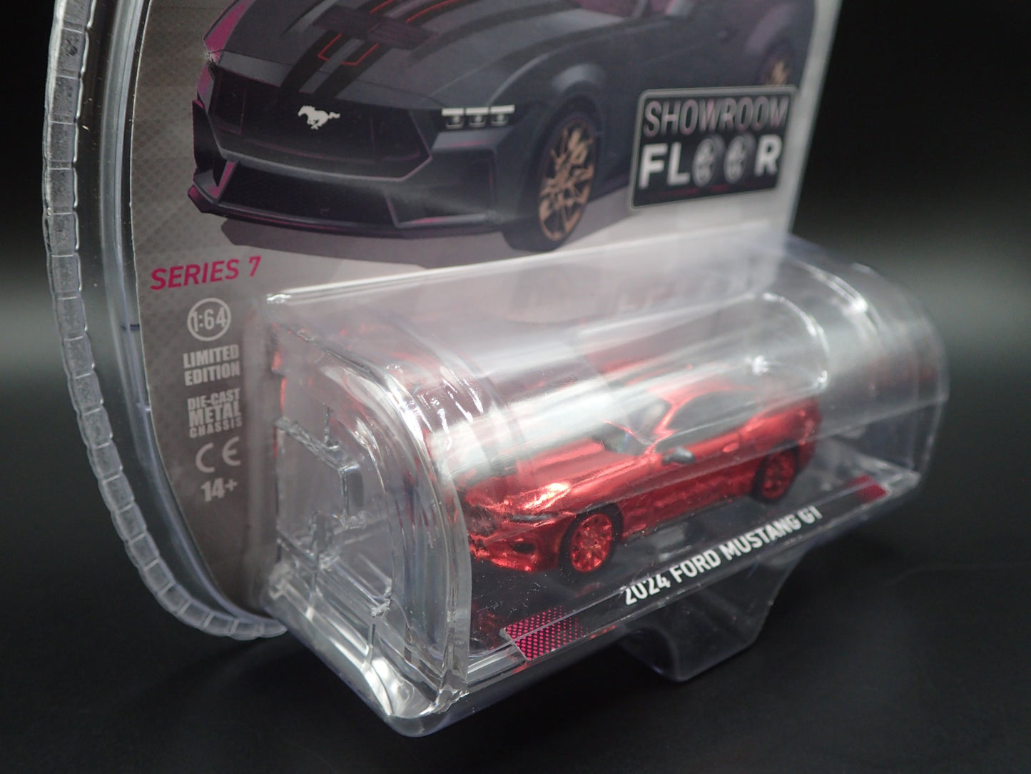 2025 GREENLIGHT TARGET RED CHASE MACHINE 2024 FORD MUSTANG GT SHOWROOM FLOOR 7