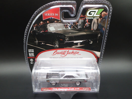2025 GREENLIGHT 1970 PLYMOUTH CUDA AAR BARRETT JACKSON 16 1:64 RAW SUPER CHASE