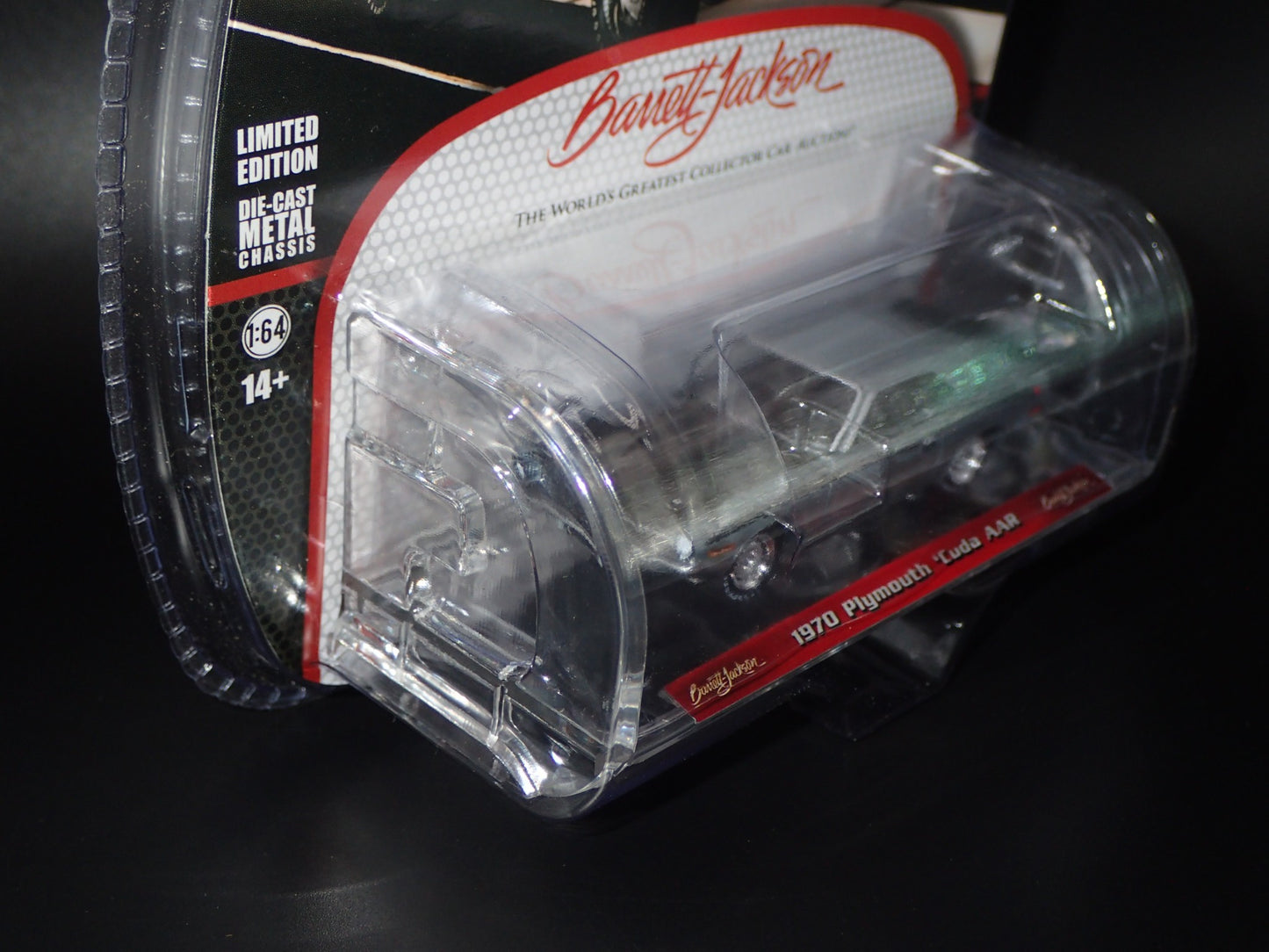 2025 GREENLIGHT 1970 PLYMOUTH CUDA AAR BARRETT JACKSON 16 1:64 RAW SUPER CHASE