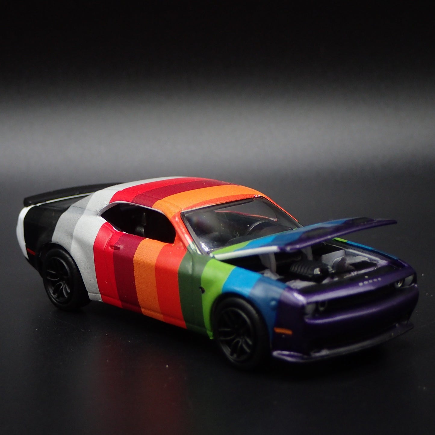 2023 23 DODGE CHALLENGER SRT HELLCAT REDEYE 1/64 SCALE DIORAMA DIECAST MODEL CAR