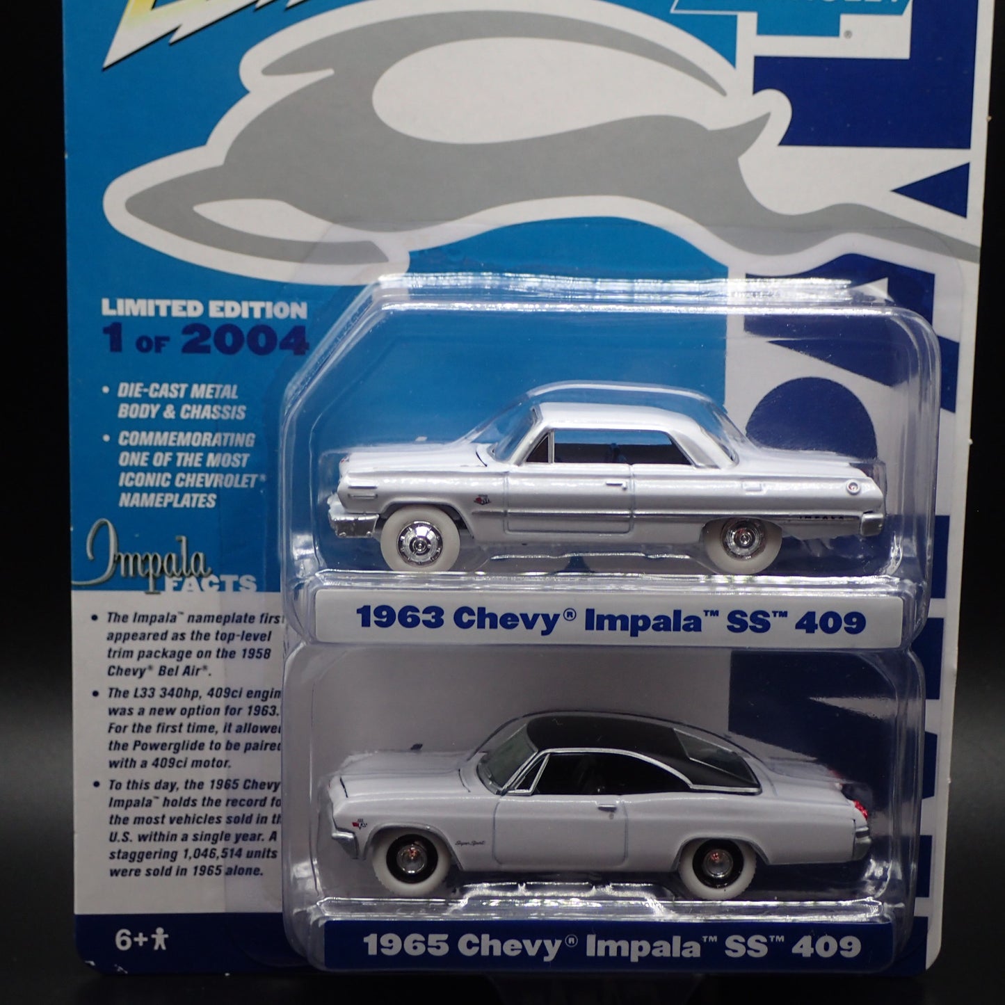 2020 JOHNNY JL WHITE LIGHTNING 1963 & 1965 CHEVY IMPALA SS 409 2 PACK CHASE RARE