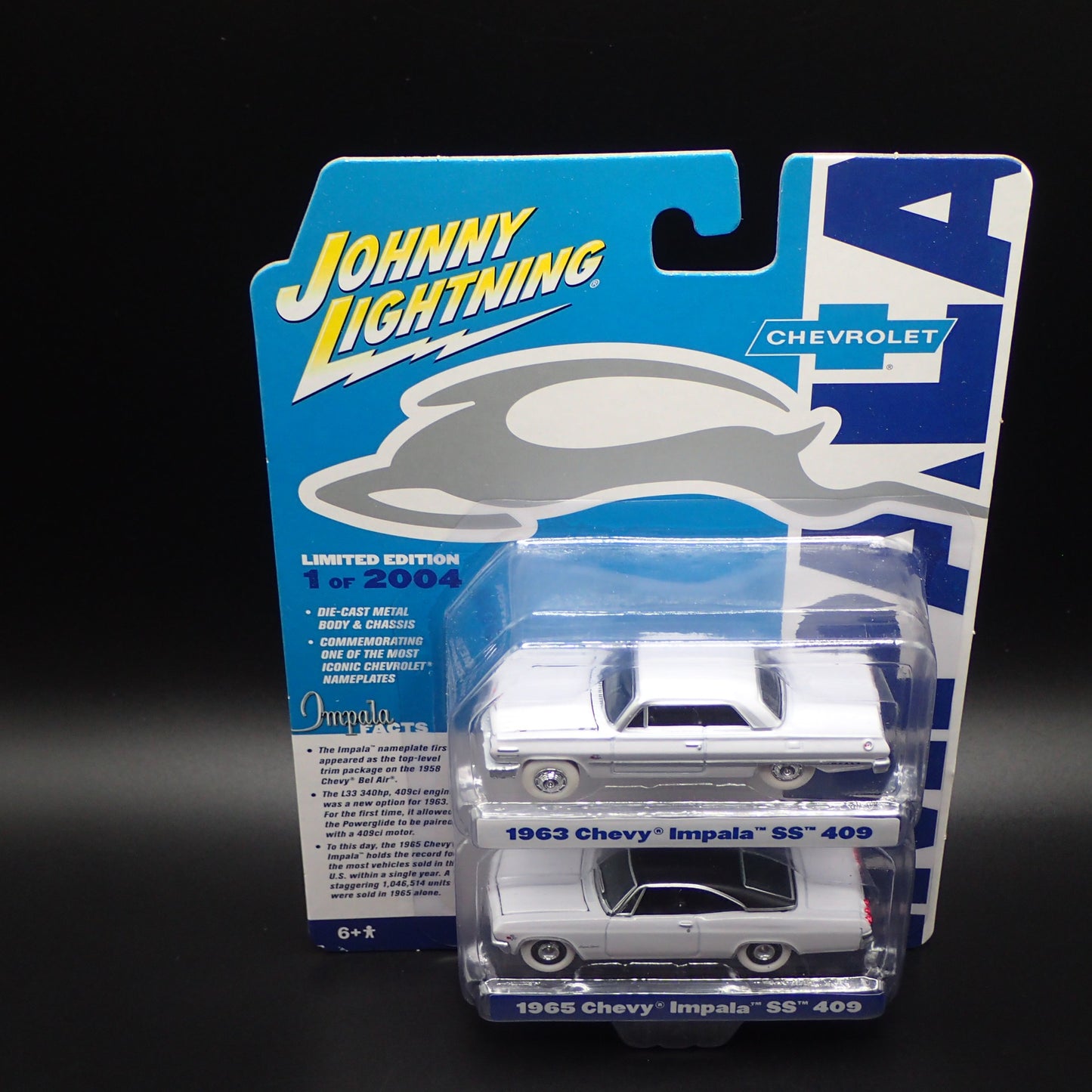 2020 JOHNNY JL WHITE LIGHTNING 1963 & 1965 CHEVY IMPALA SS 409 2 PACK CHASE RARE