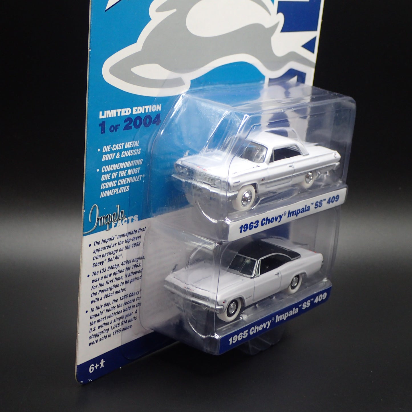 2020 JOHNNY JL WHITE LIGHTNING 1963 & 1965 CHEVY IMPALA SS 409 2 PACK CHASE RARE