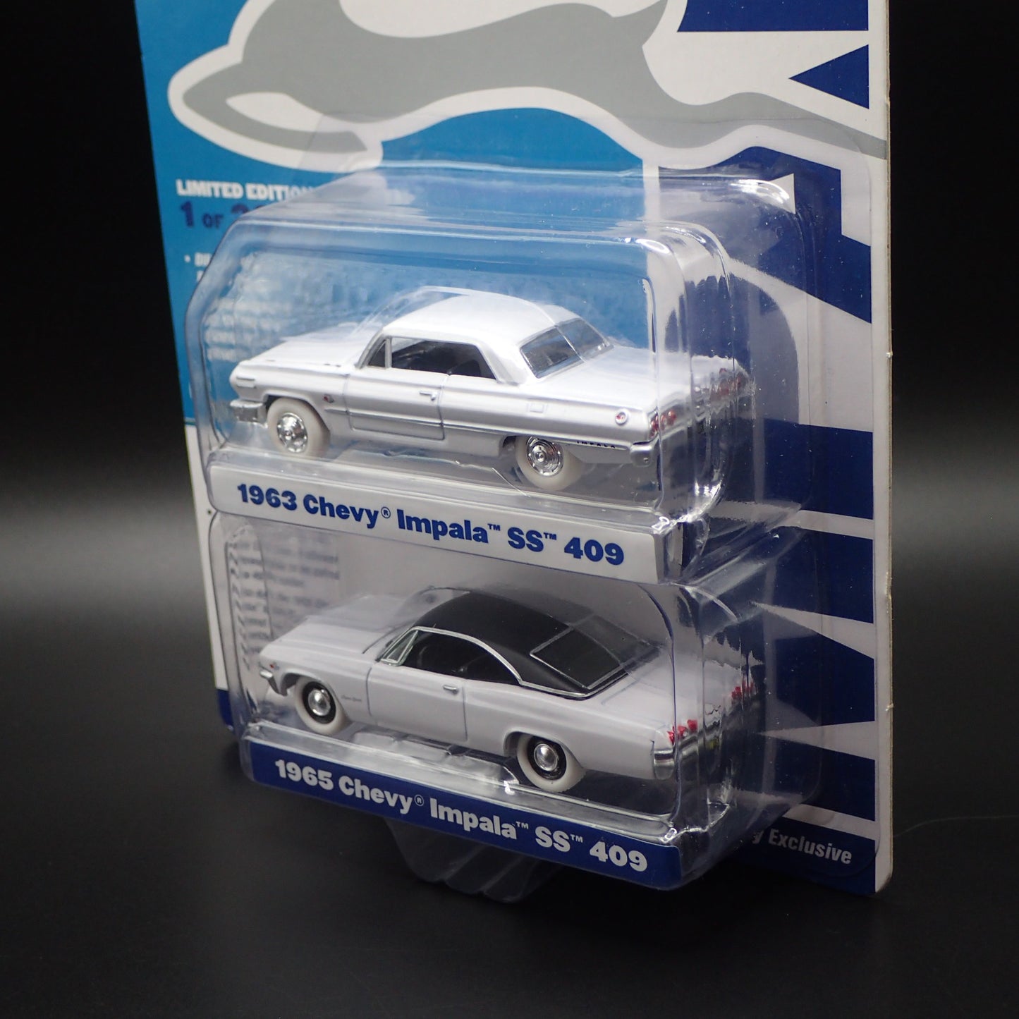 2020 JOHNNY JL WHITE LIGHTNING 1963 & 1965 CHEVY IMPALA SS 409 2 PACK CHASE RARE