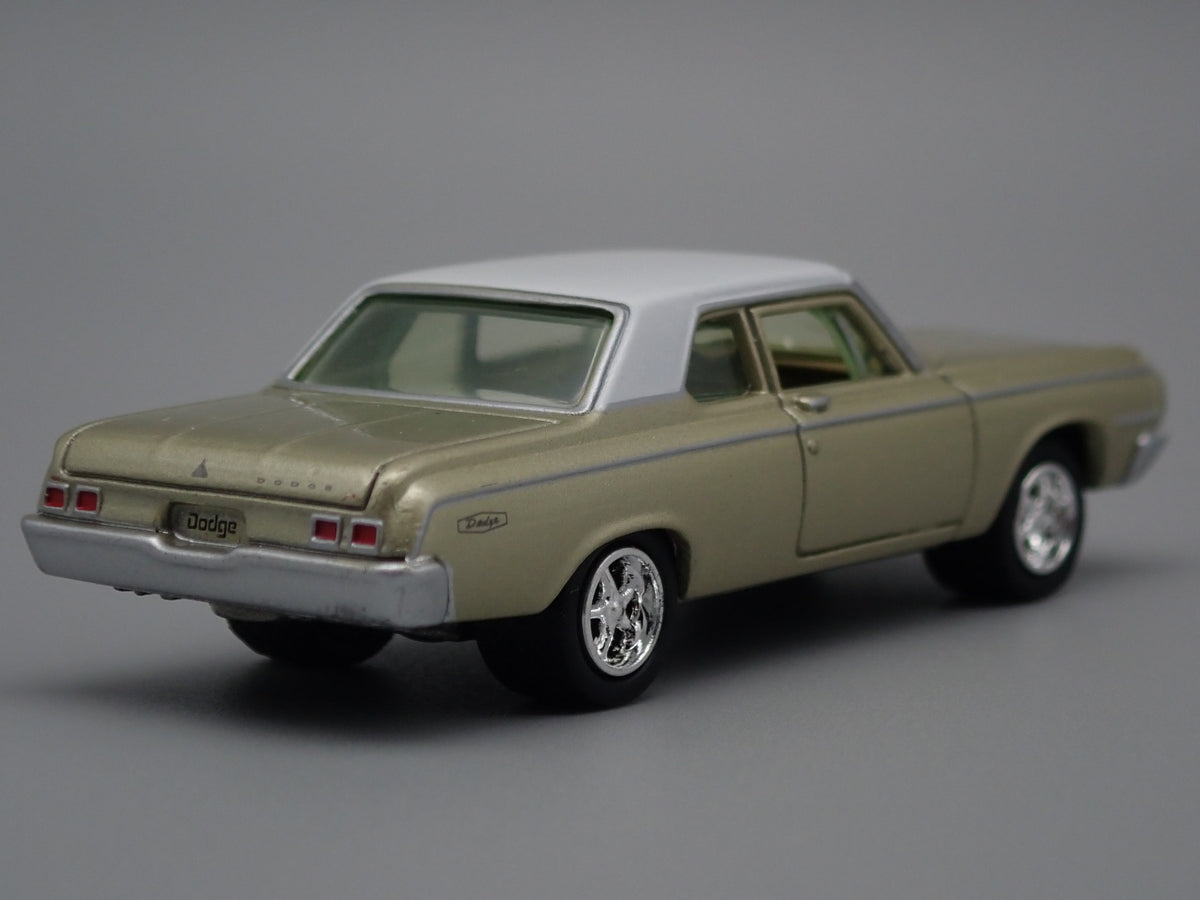 1964 64 DODGE 330 GOLD 1/64 SCALE COLLECTIBLE DIORAMA DIECAST MODEL CAR