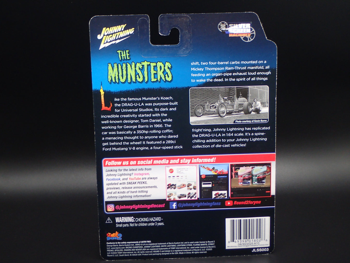 2025 GEORGE BARRIS MUNSTERS SET OF 2 SILVER SCREEN JOHNNY WHITE LIGHTNING CHASE