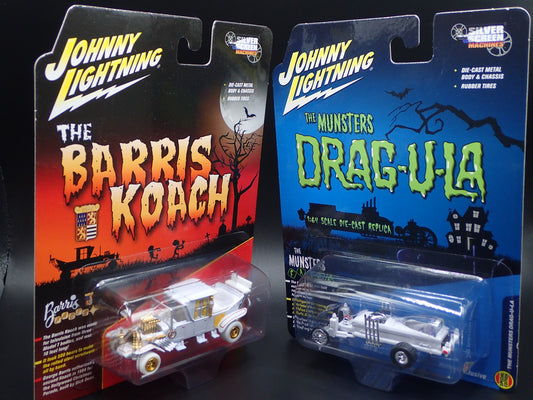 2025 GEORGE BARRIS MUNSTERS SET OF 2 SILVER SCREEN JOHNNY WHITE LIGHTNING CHASE