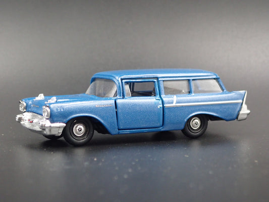 1957 57 CHEVY CHEVROLET 210 BEAUVILLE STATION WAGON 1:64 SCALE DIECAST MODEL CAR-Burning Rubber Toy Company