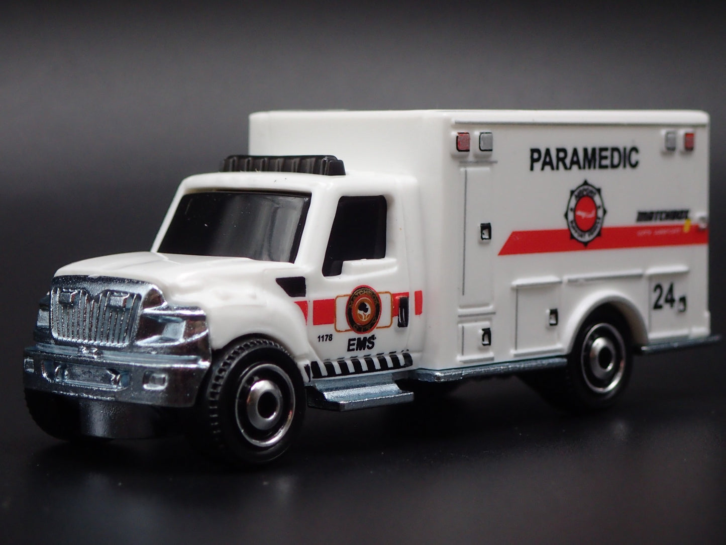 INTERNATIONAL TERRASTAR PARAMEDIC AMBULANCE EMS 1/64 MB SCALE DIECAST MODEL CAR
