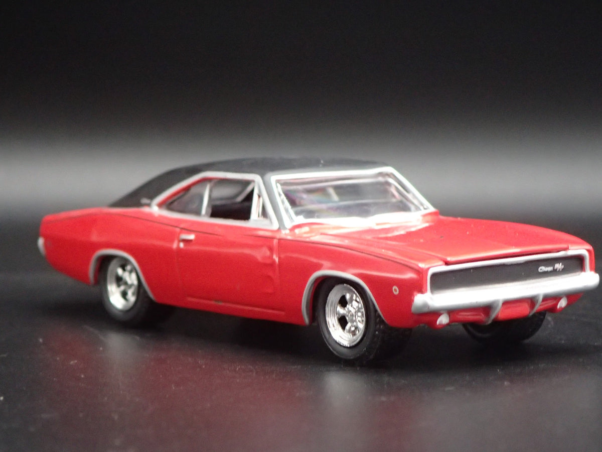 1968 68 DODGE CHARGER RARE 1:64 SCALE COLLECTIBLE DIORAMA DIECAST MODEL CAR-Burning Rubber Toy Company