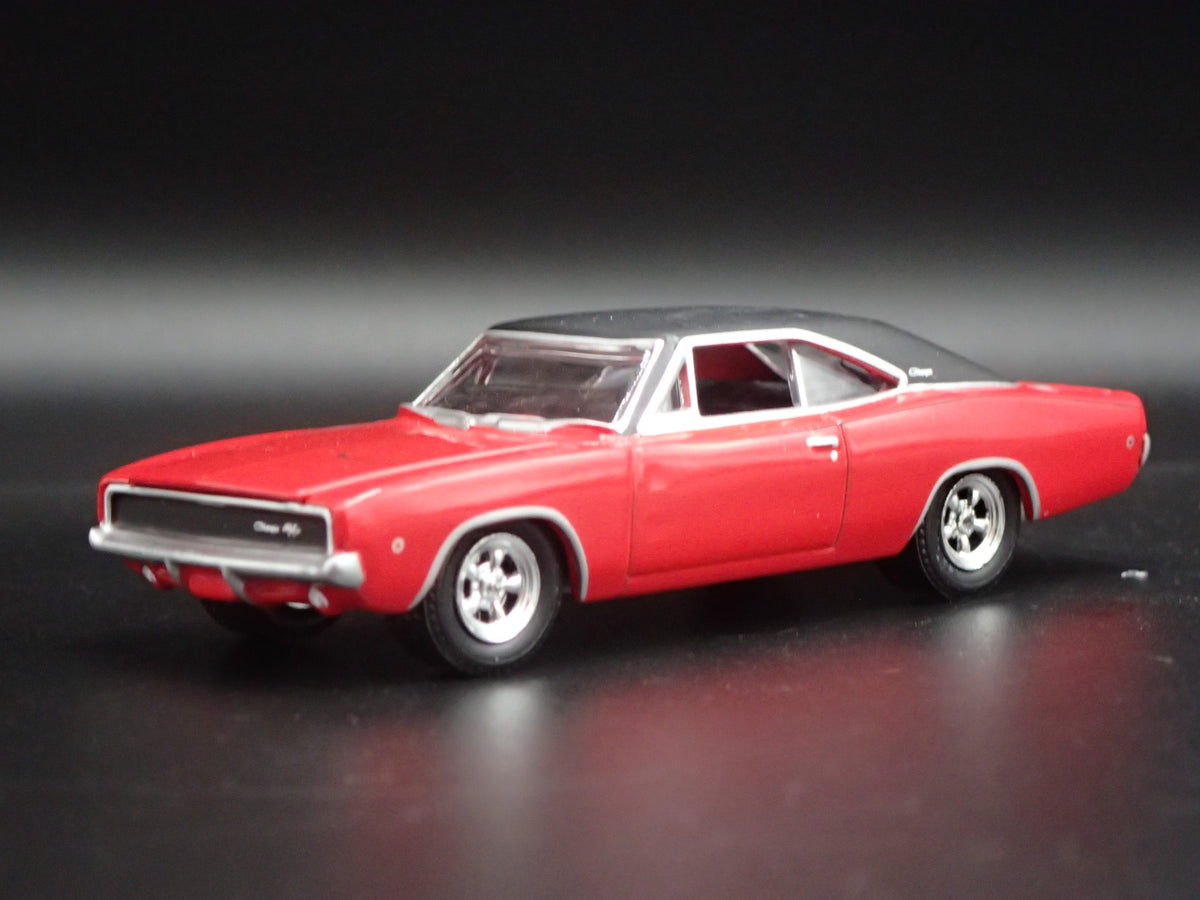 1968 68 DODGE CHARGER RARE 1:64 SCALE COLLECTIBLE DIORAMA DIECAST MODEL CAR-Burning Rubber Toy Company
