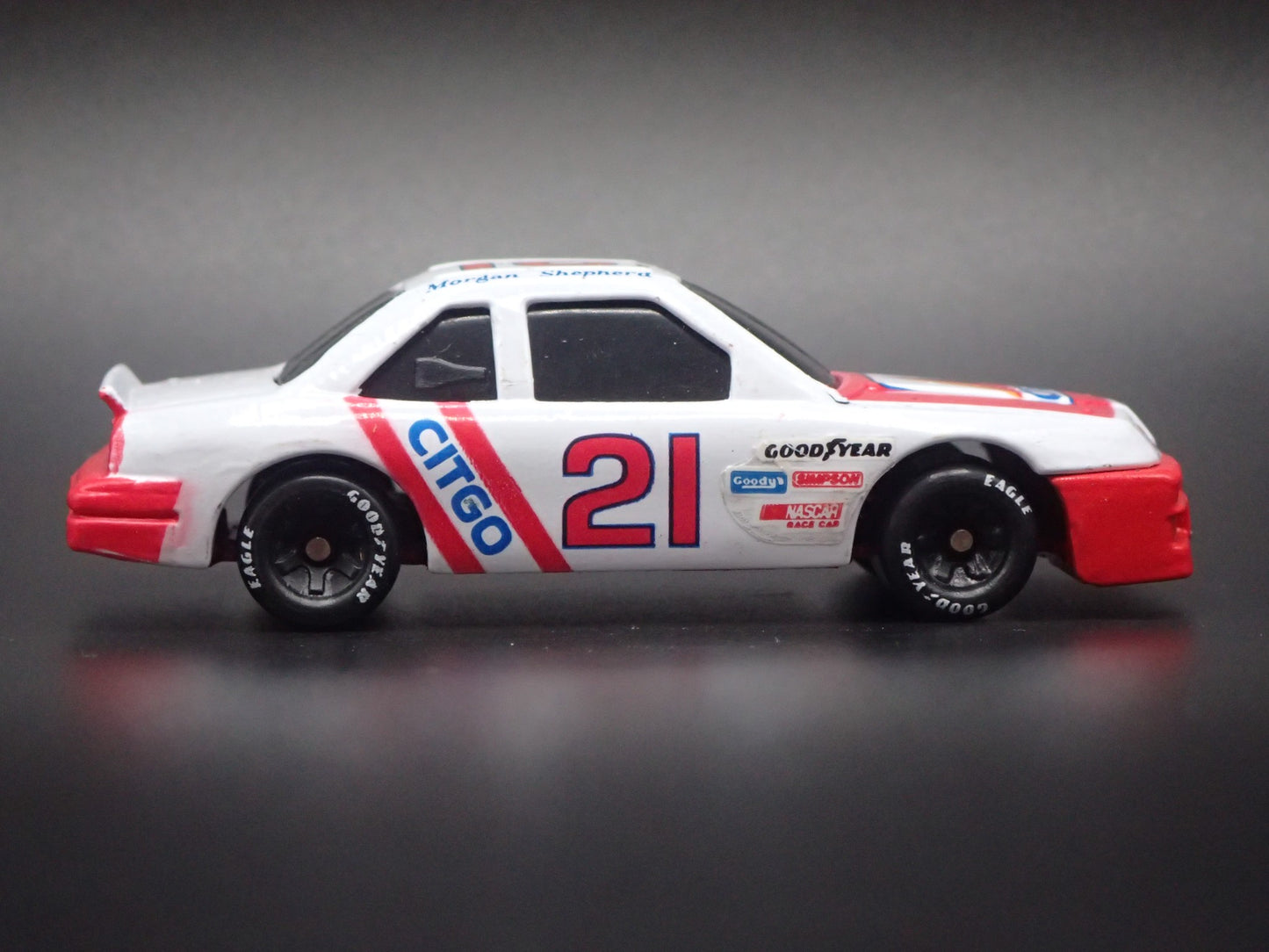 1991 91 FORD THUNDERBIRD 21 MORGAN SHEPHERD NASCAR 1/64 SCALE DIECAST MODEL CAR