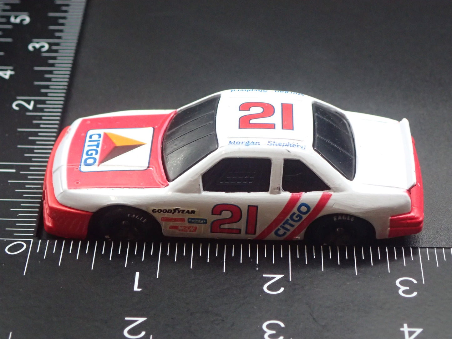 1991 91 FORD THUNDERBIRD 21 MORGAN SHEPHERD NASCAR 1/64 SCALE DIECAST MODEL CAR