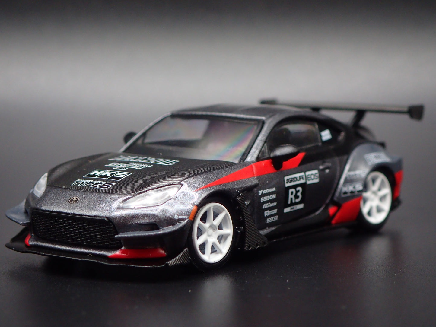 2021-2025 TOYOTA GR86 LARRY CHEN'S HKS TURBOCHARGED 1/64 SCALE DIECAST MODEL CAR