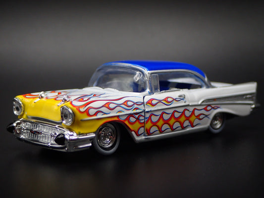 1957 57 CHEVY CHEVROLET BEL AIR WHITE 1:64 SCALE COLLECTIBLE DIECAST MODEL CAR