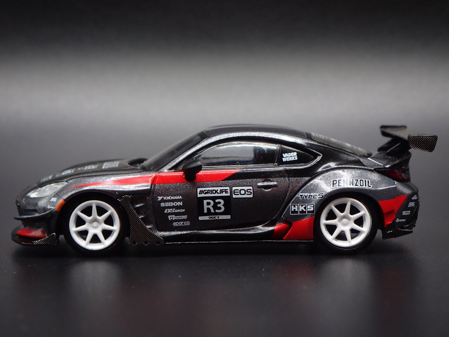 2021-2025 TOYOTA GR86 LARRY CHEN'S HKS TURBOCHARGED 1/64 SCALE DIECAST MODEL CAR