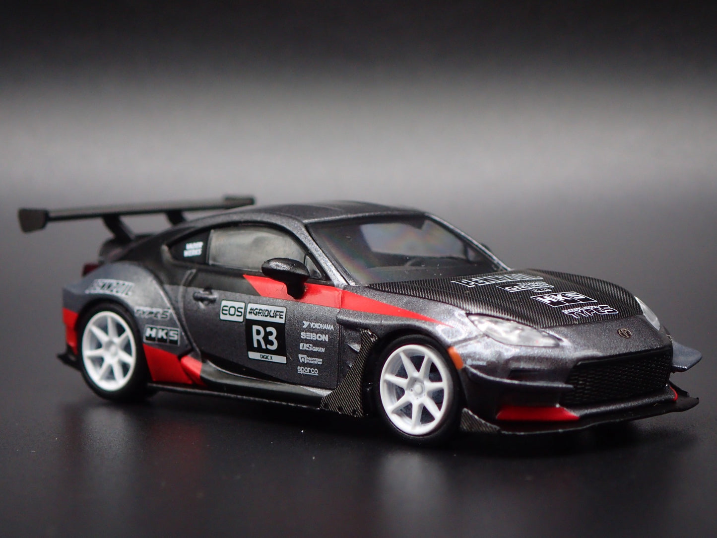 2021-2025 TOYOTA GR86 LARRY CHEN'S HKS TURBOCHARGED 1/64 SCALE DIECAST MODEL CAR