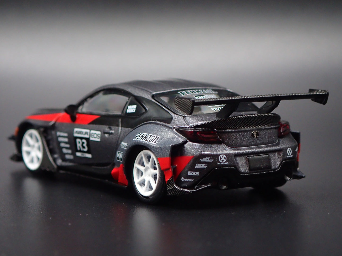 2021-2025 TOYOTA GR86 LARRY CHEN'S HKS TURBOCHARGED 1/64 SCALE DIECAST MODEL CAR