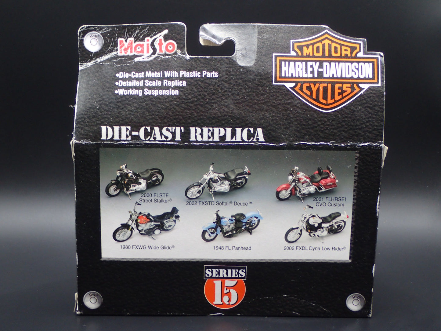 2000 FLSTF STREET STALKER HARLEY DAVIDSON MOTORCYCLE MAISTO SERIES 15 1/18 MODEL