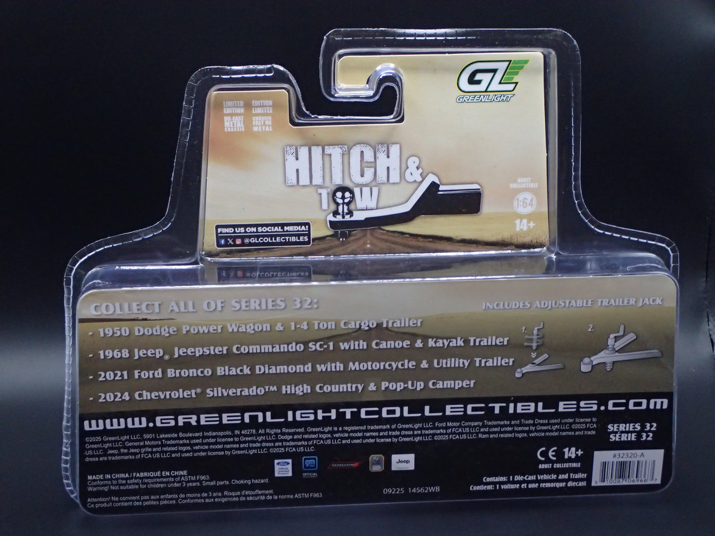 1950 DODGE POWER WAGON & CARGO TRAILER 2025 GREENLIGHT RAW CHASE HITCH & TOW 32